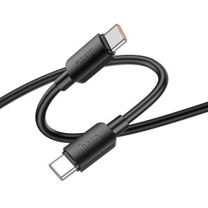 Kábel USB-C na USB-C Hoco PD 6 A, 100 W, 1 m, X96, čierny